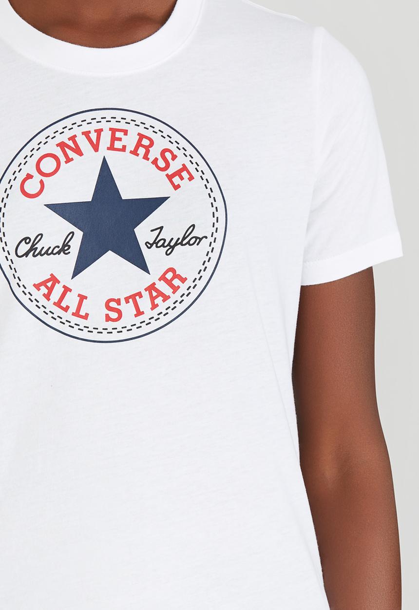 Converse - Solid Chuck Patch Crew Tee White