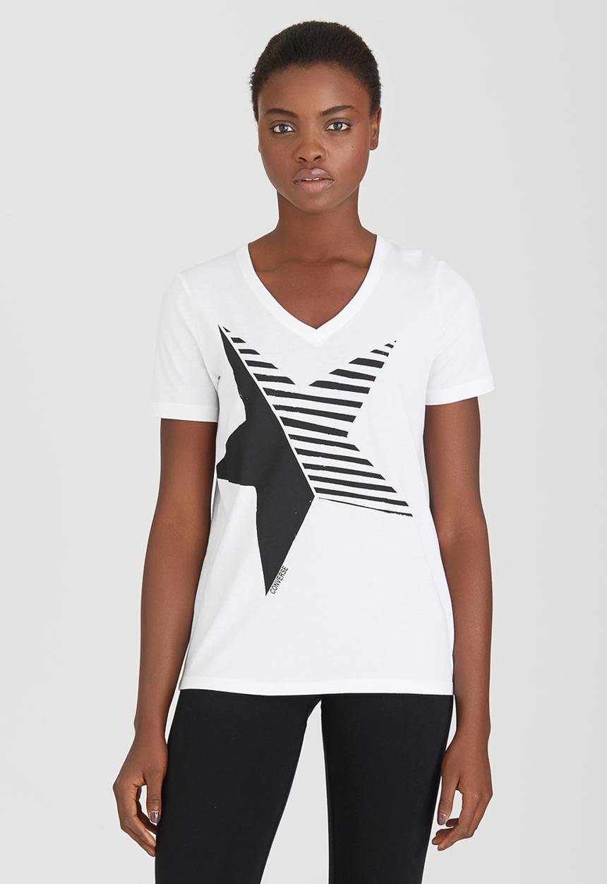 Converse - Star Easy V-neck Tee White