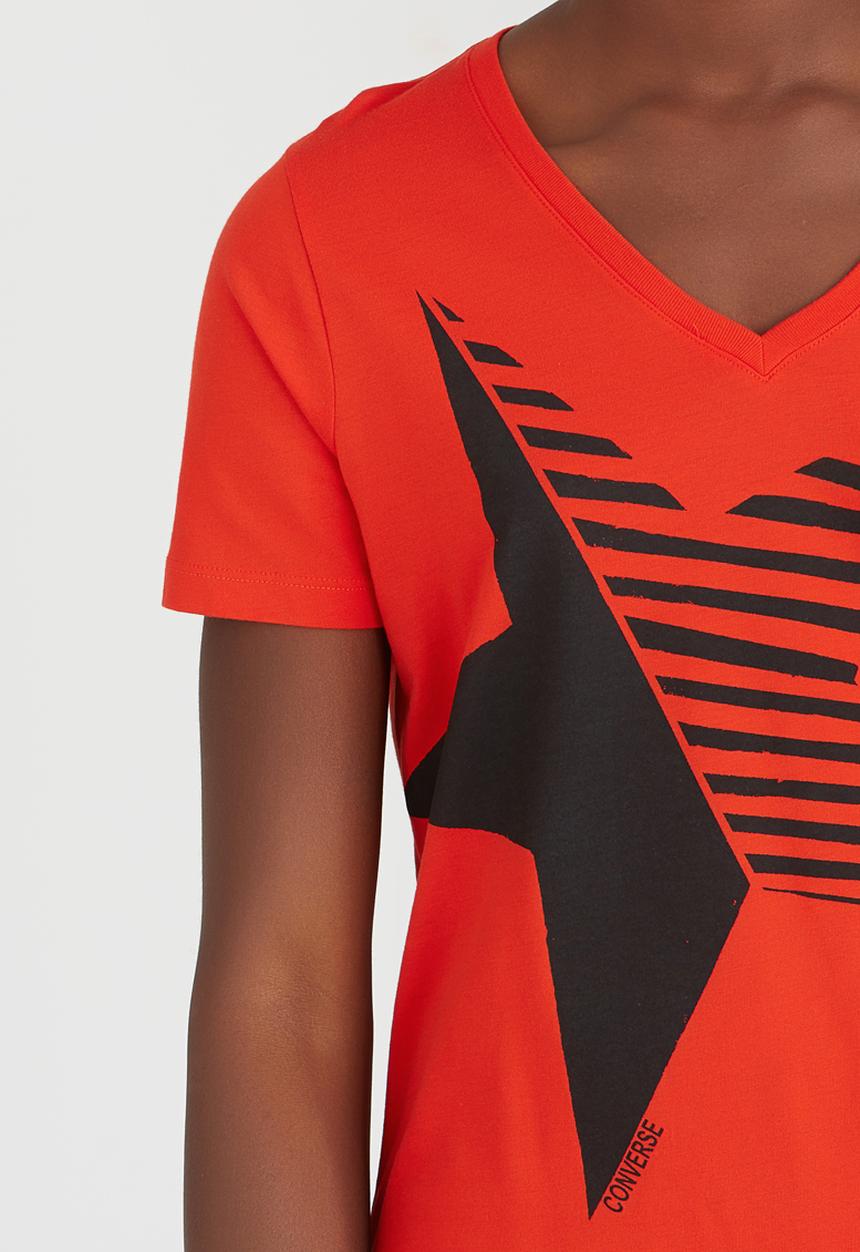 Converse - Star Easy V-neck Tee Red