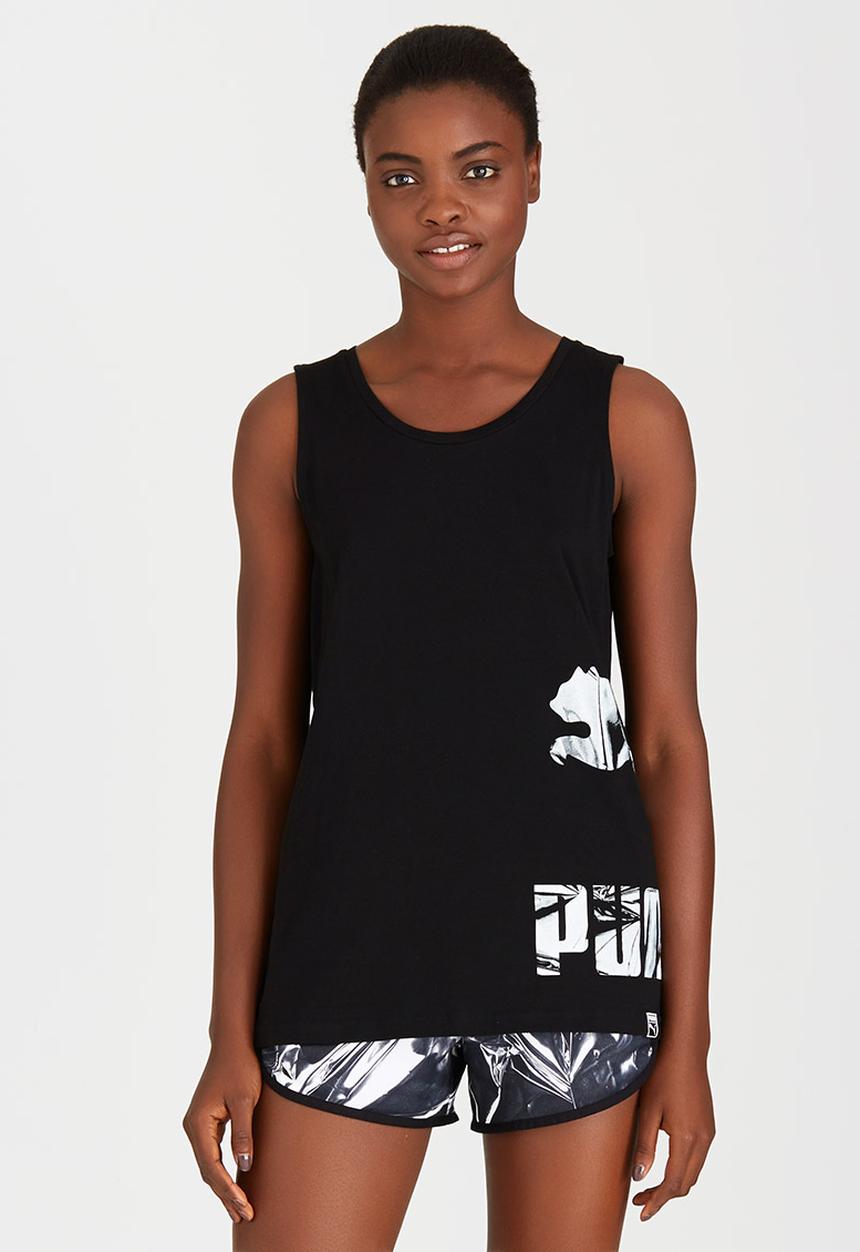 PUMA - Printed Logo Tank Black