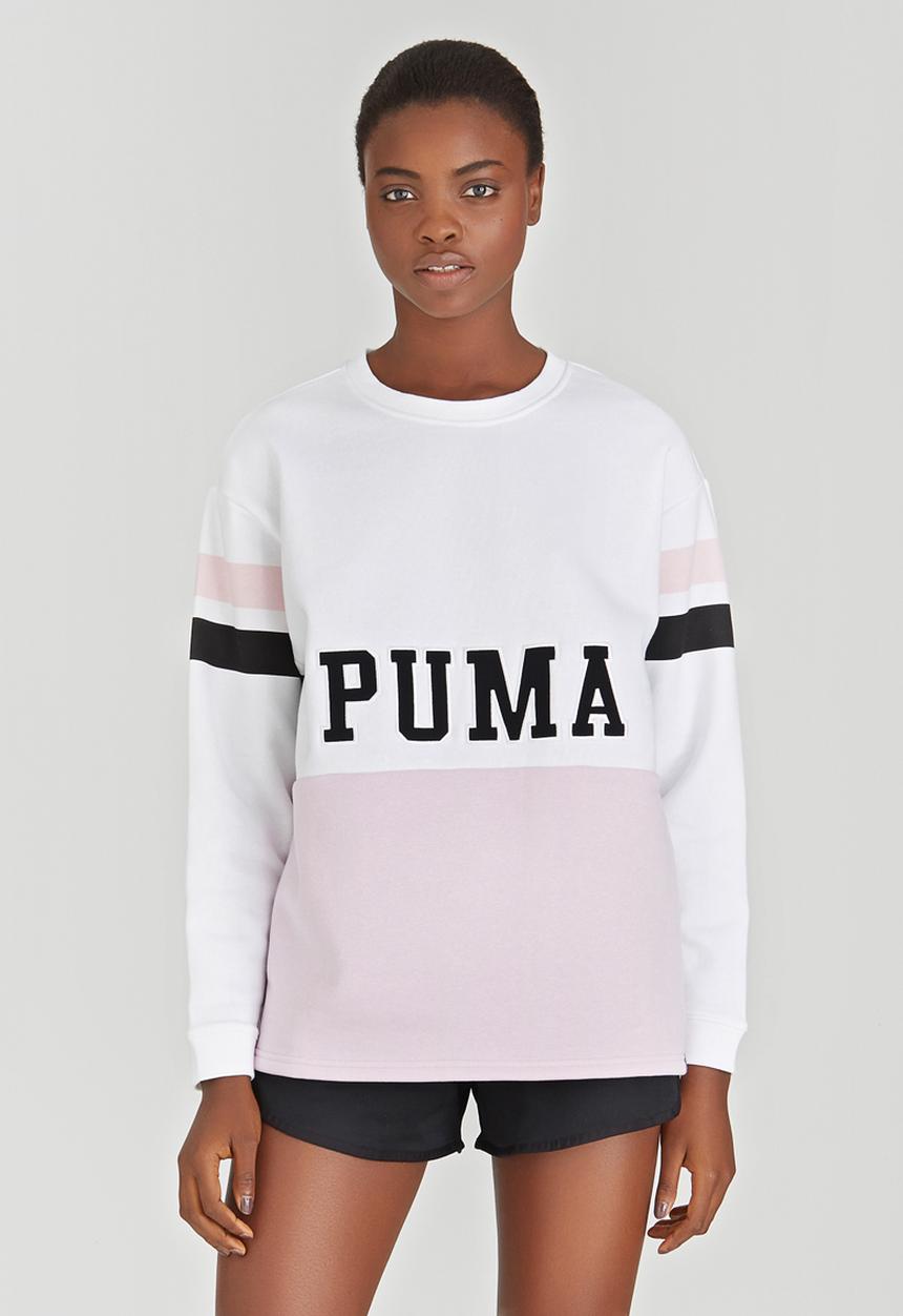 PUMA - Colour Blocking Crew Sweater Pale Pink
