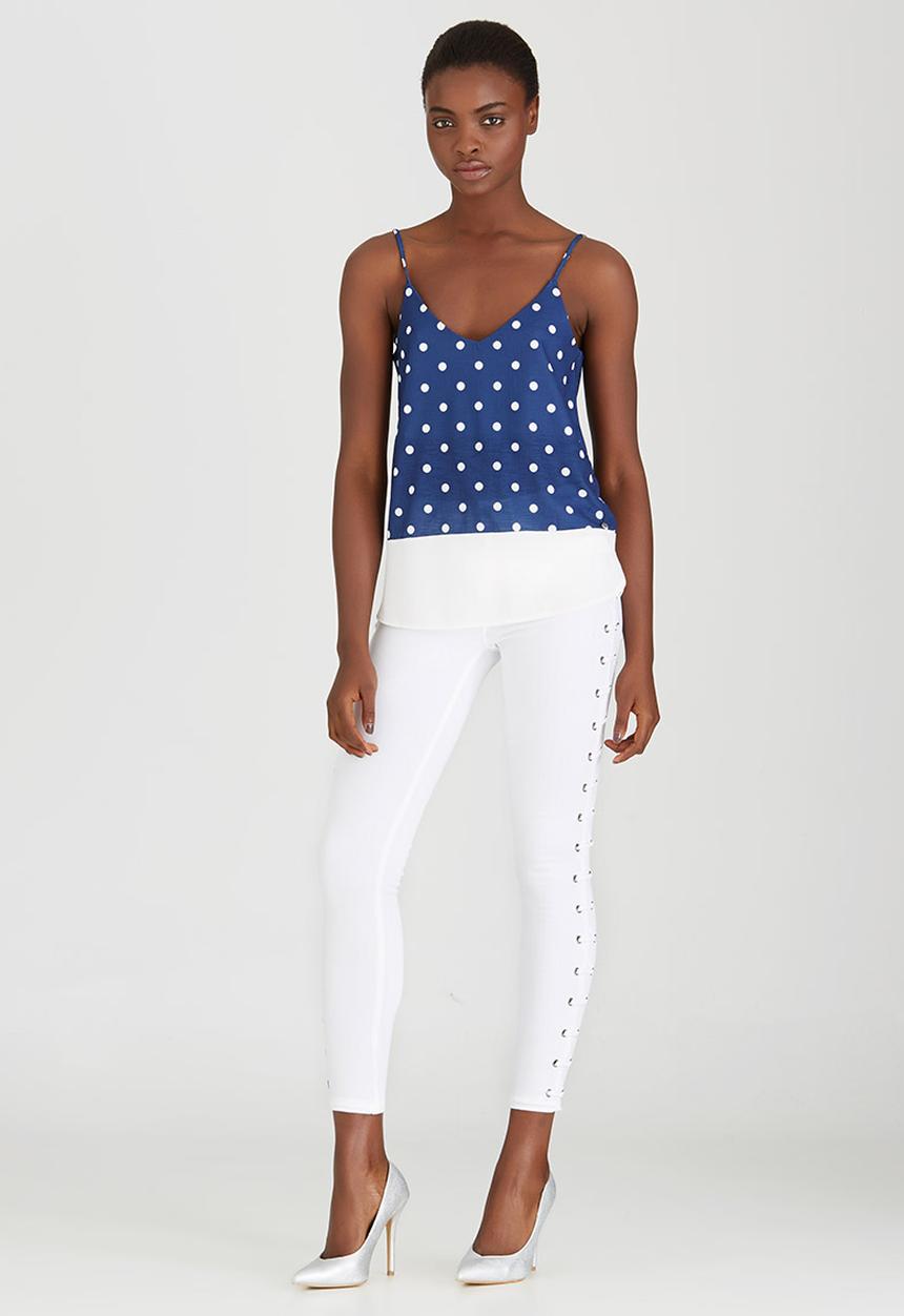 SISSY BOY - Tuesday Polka Dot Cami Blue and White