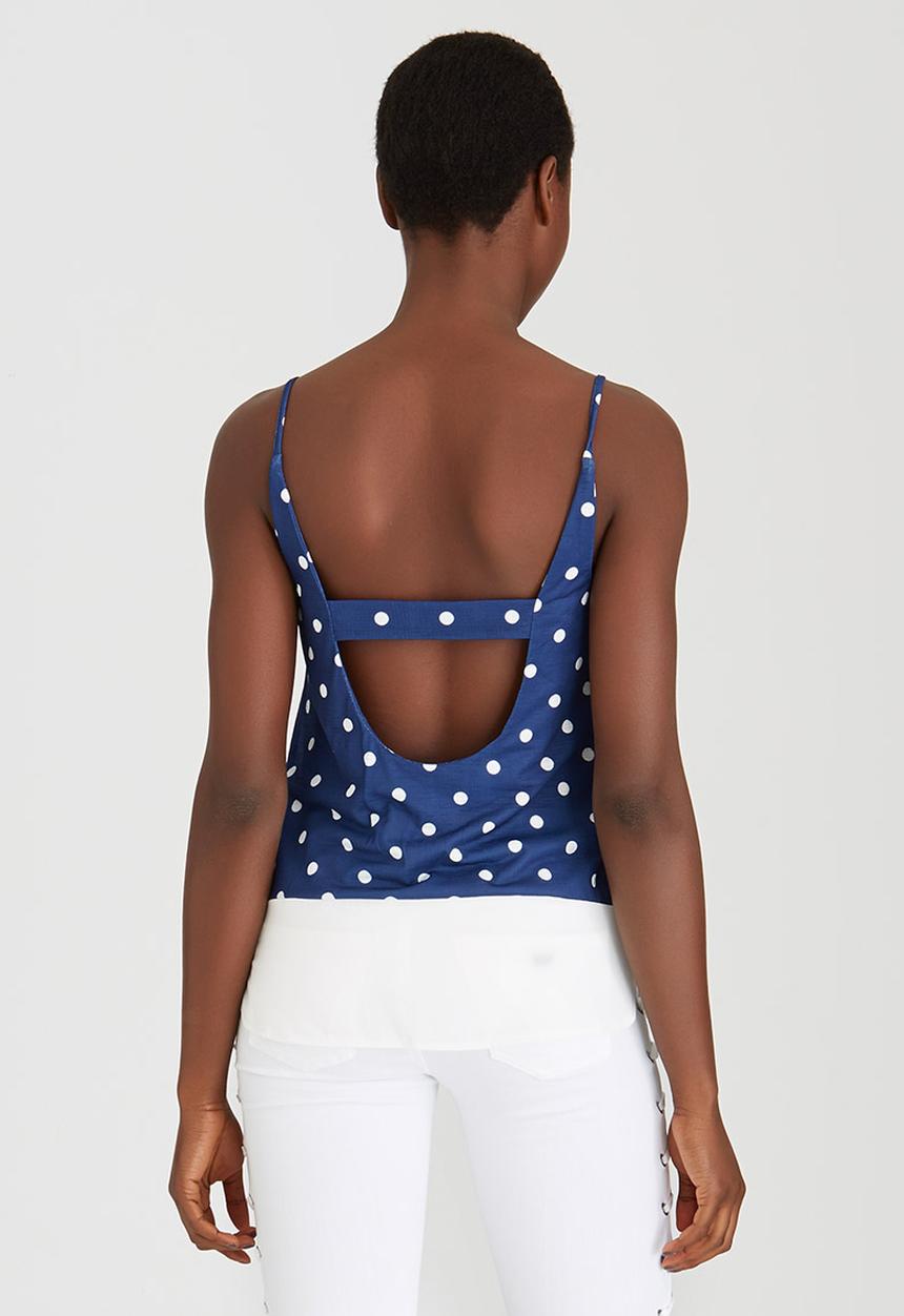 SISSY BOY - Tuesday Polka Dot Cami Blue and White