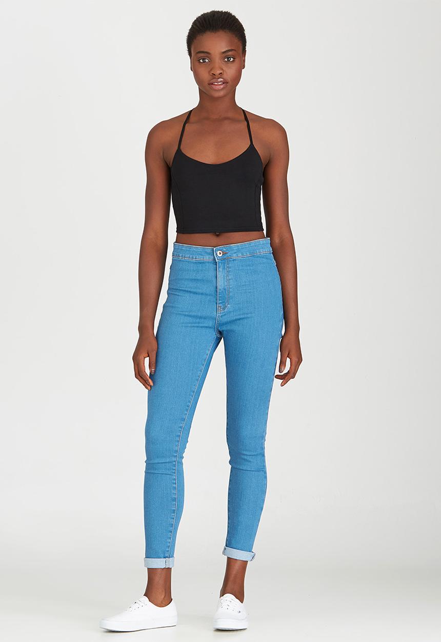 c(inch) - Strap Detail Crop Top Black