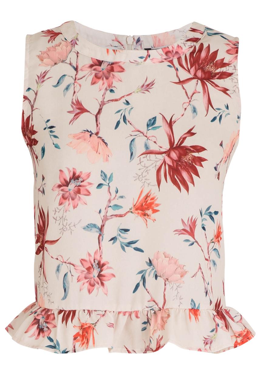 ONLY - Kiss Frill Top Mid Pink