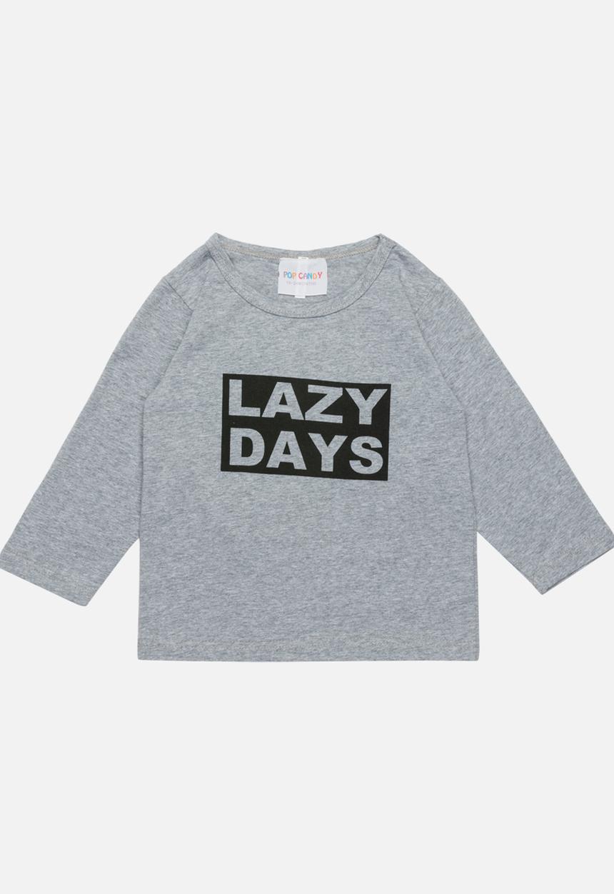 Pop Candy - Long Sleeve Printed Tee Grey