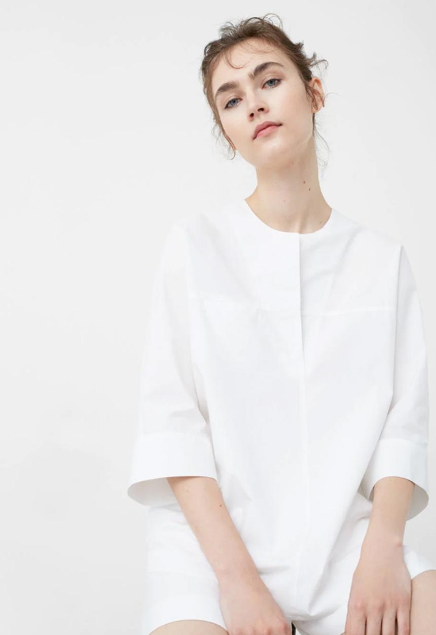 MANGO - 3/4 Sleeve Blouse White