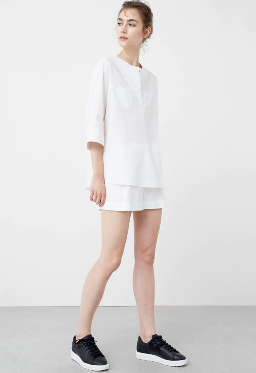 MANGO - 3/4 Sleeve Blouse White
