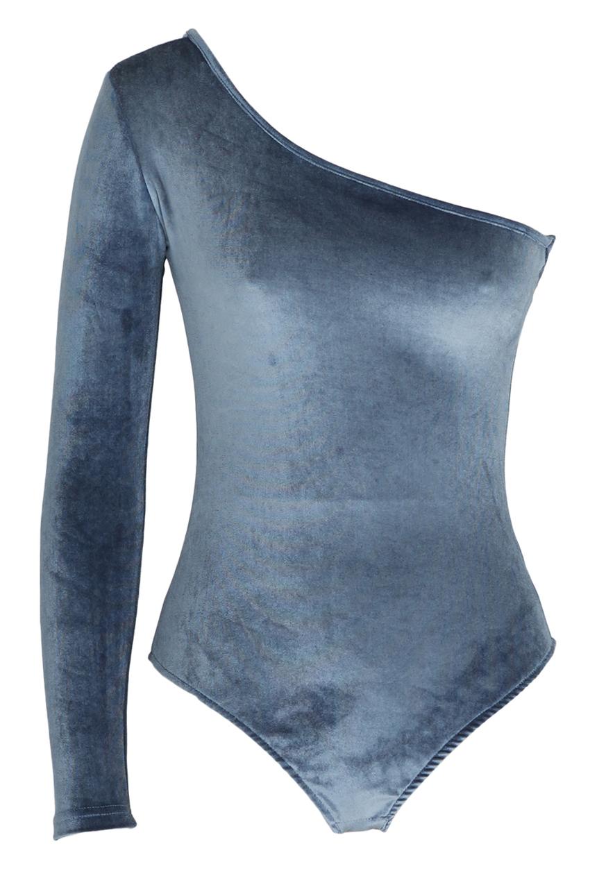 c(inch) - One Shoulder Bodysuit Grey