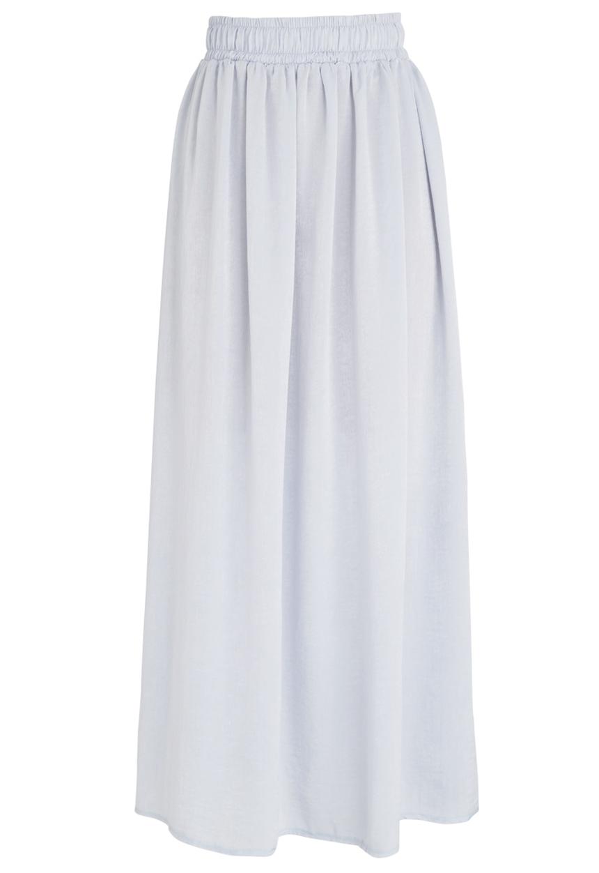 c(inch) - Basic Maxi Skirt Silver