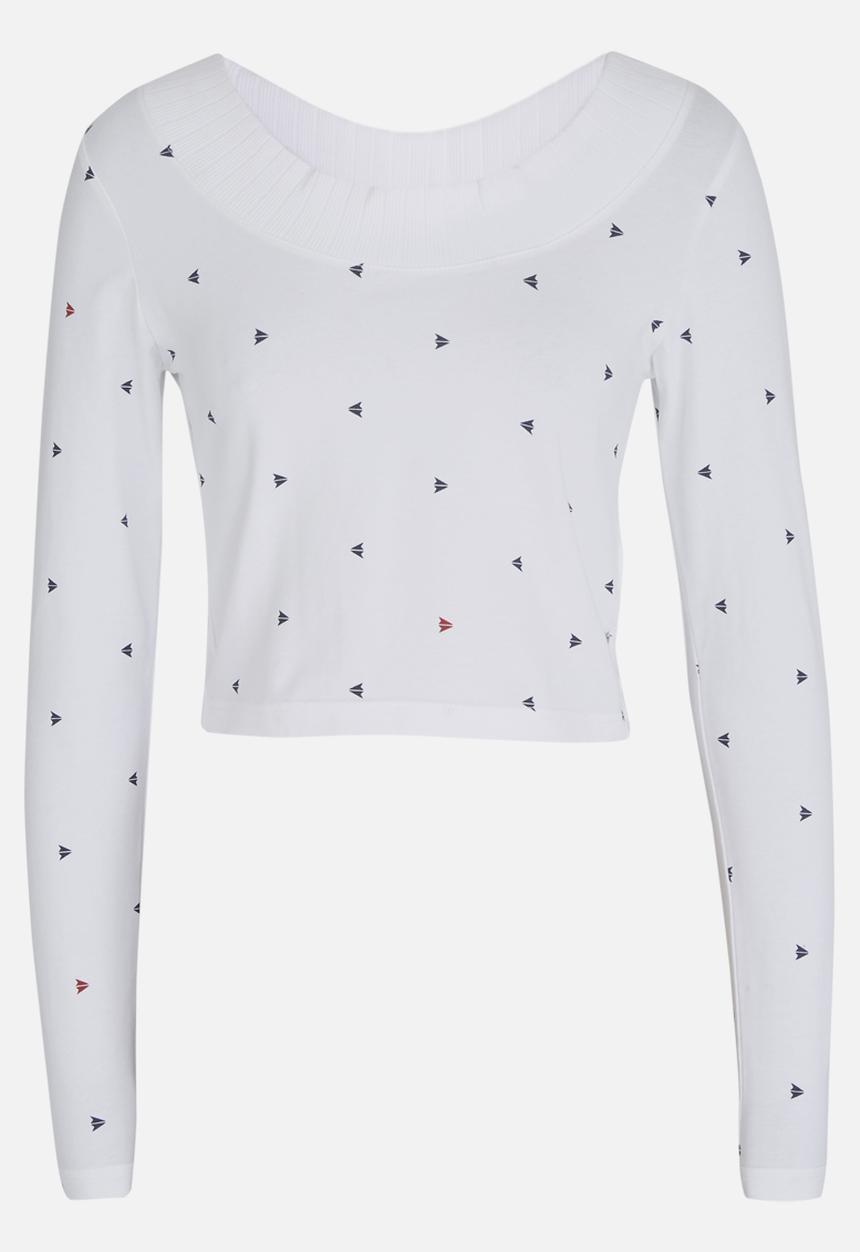 Reebok Classic - Long Sleeve Cropped Tee White