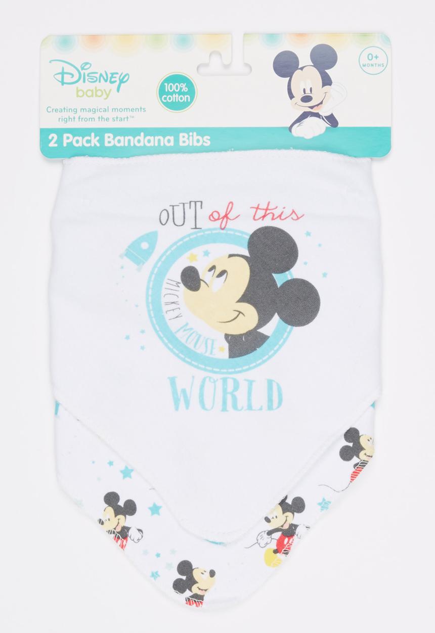 Character Baby - Mickey 2 Pack Bandana Bib Multi-colour
