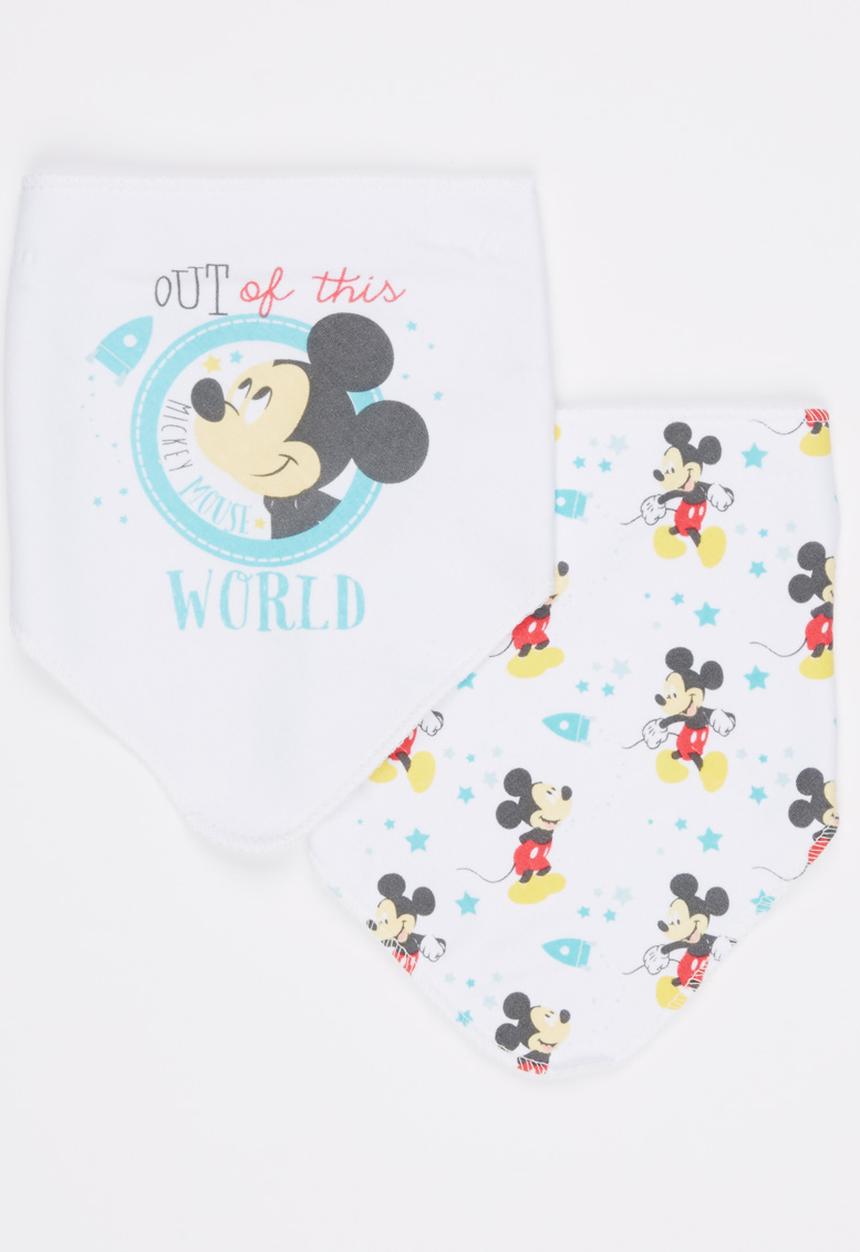 Character Baby - Mickey 2 Pack Bandana Bib Multi-colour