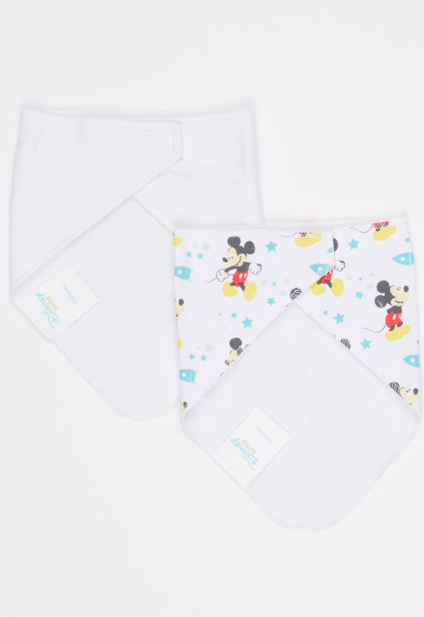 Character Baby - Mickey 2 Pack Bandana Bib Multi-colour