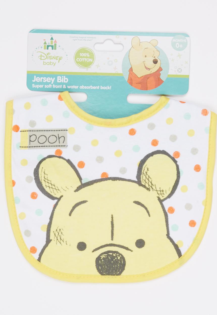 Character Baby - Pooh Bear Jersey Bib Yellow