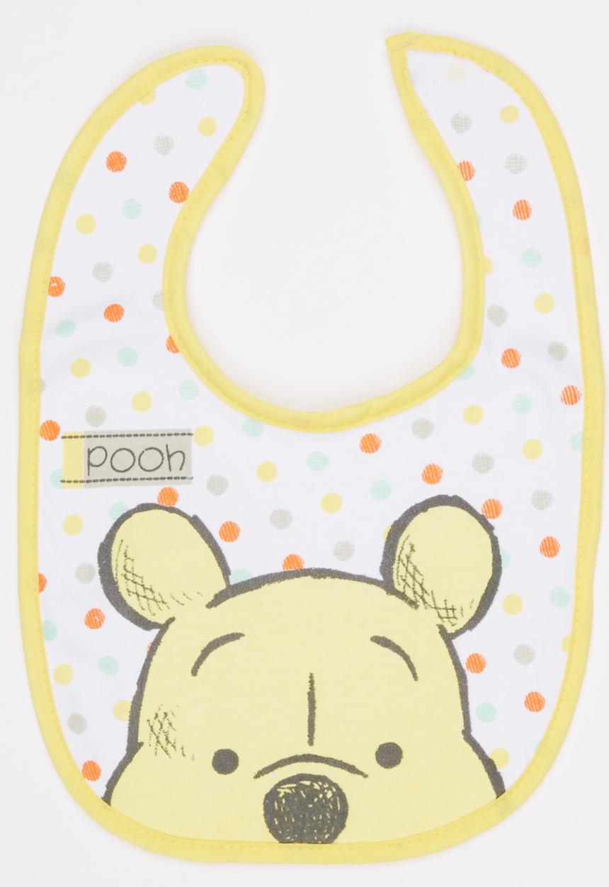 Character Baby - Pooh Bear Jersey Bib Yellow
