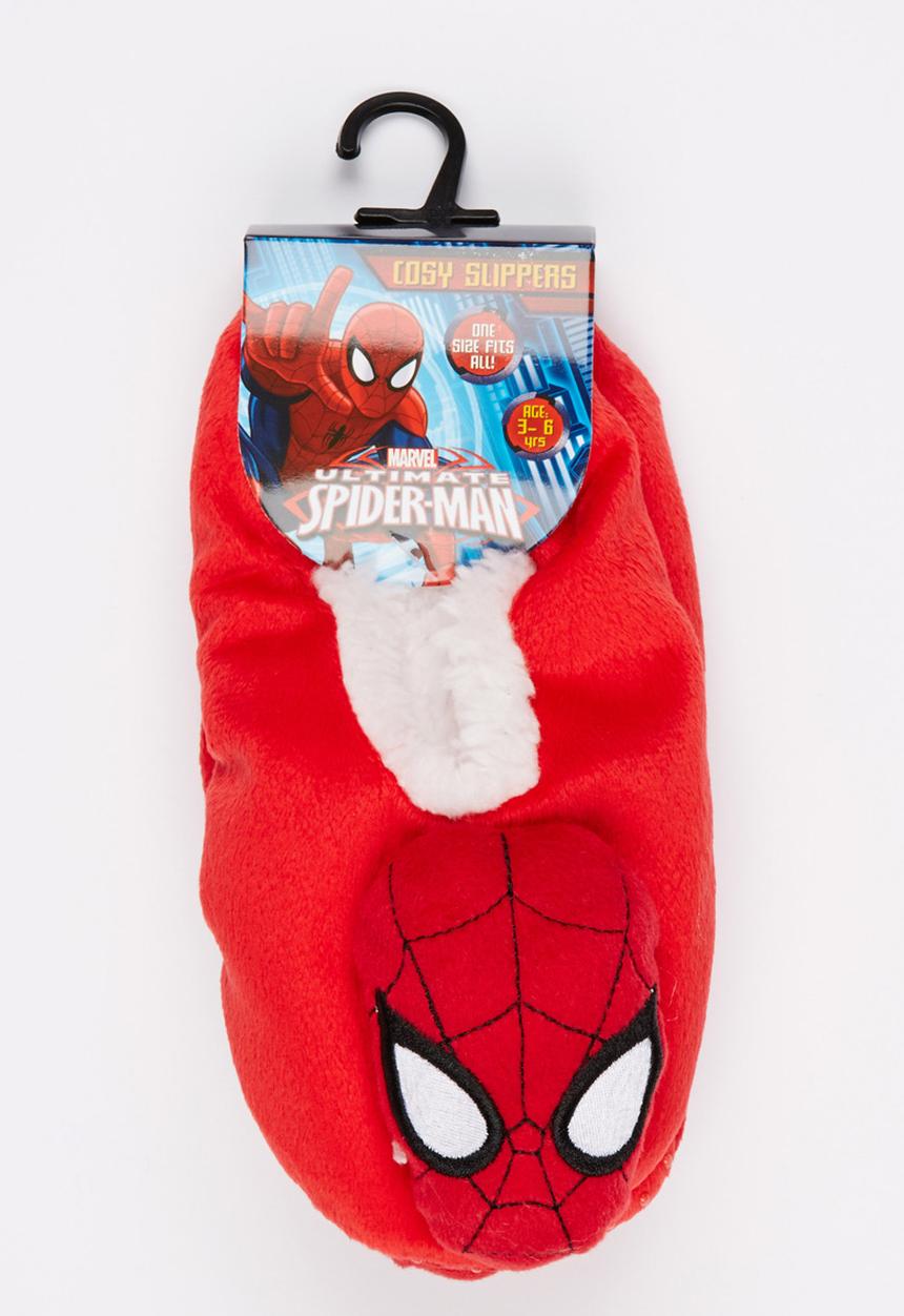 Character Fashion - Spiderman Sherpa Slippers Multi-colour