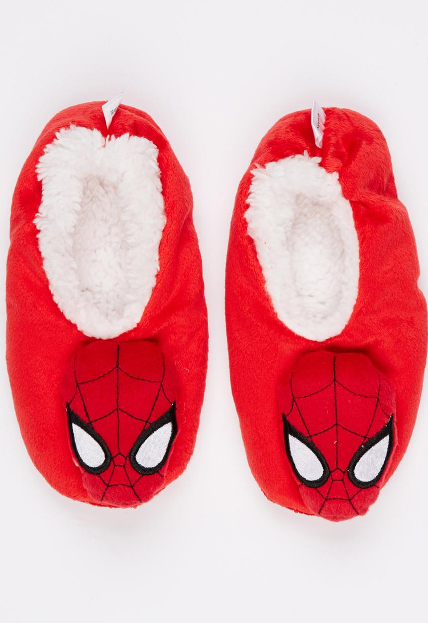 Character Fashion - Spiderman Sherpa Slippers Multi-colour