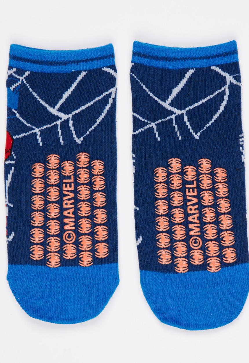 Character Fashion - Spiderman Slipper Sock Blue