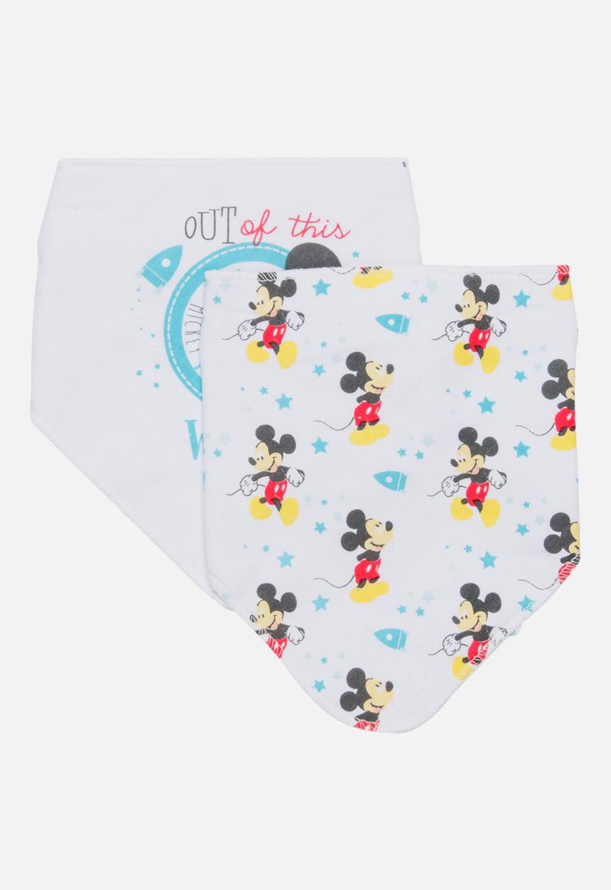 Character Baby - Mickey Mouse 2 Pack Bandana Bibs Multi-colour
