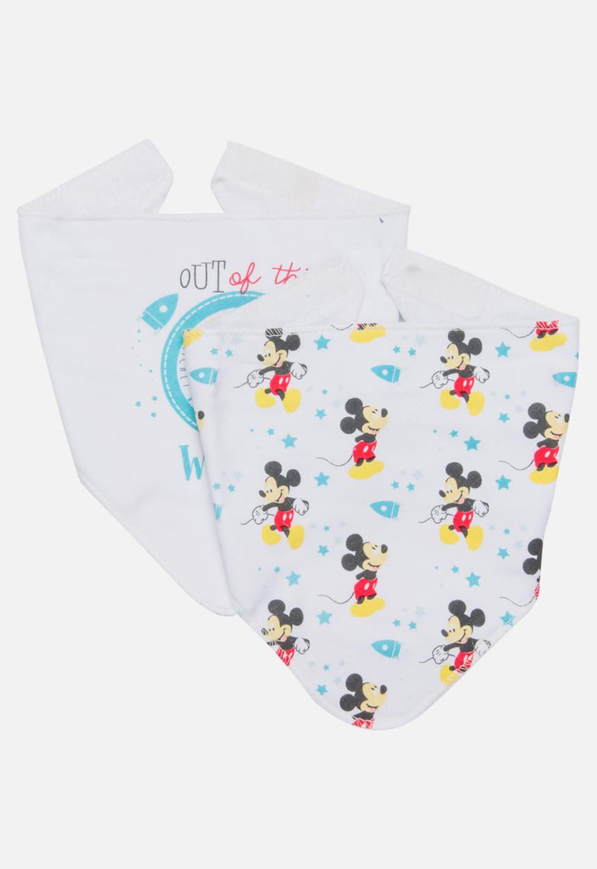 Character Baby - Mickey Mouse 2 Pack Bandana Bibs Multi-colour