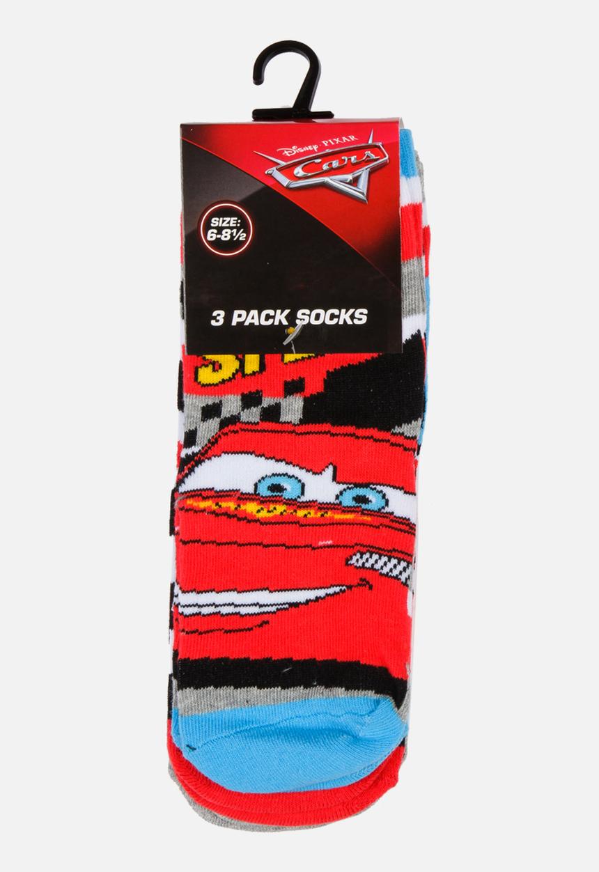 Character Fashion - Cars 3 Pack Anklet Socks Multi-colour
