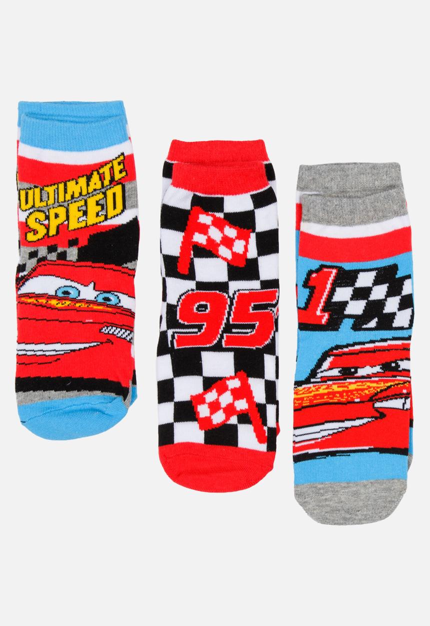 Character Fashion - Cars 3 Pack Anklet Socks Multi-colour