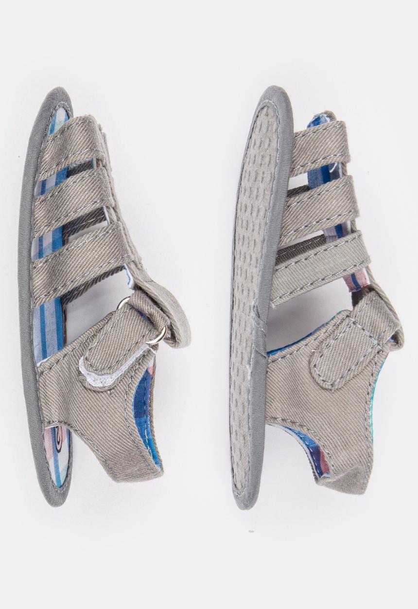Pop Candy - Boys Canvas Sandals Grey