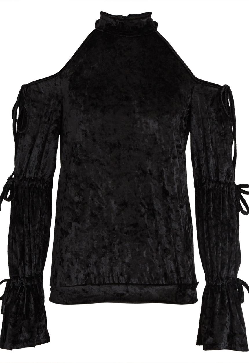 STYLE REPUBLIC - Cold Shoulder Top Black