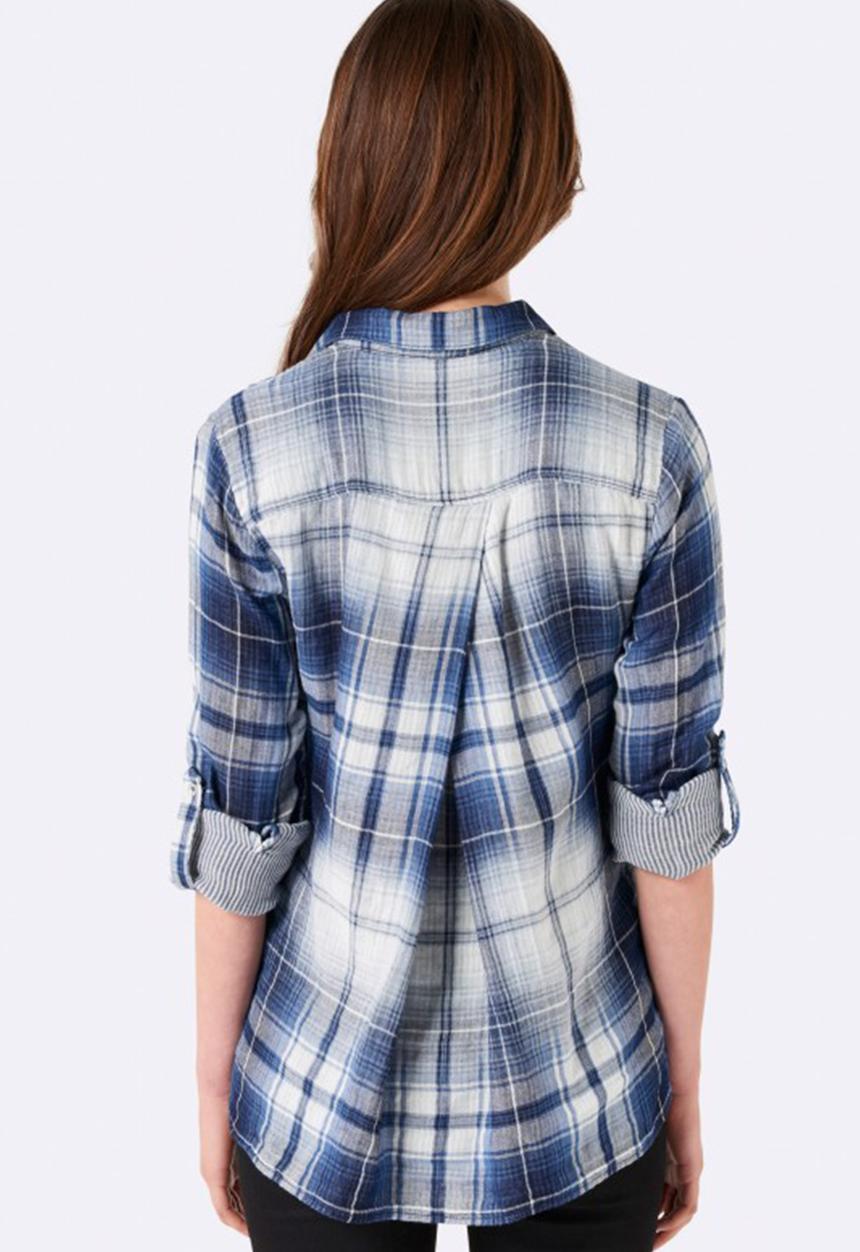 Forever New (Spree) - Kellie Checked Shirt Blue and White