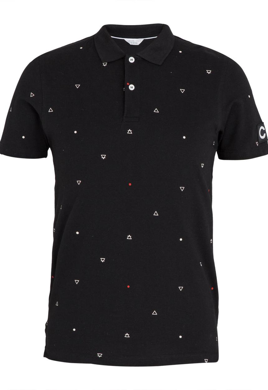 Jack & Jones - River Printed Polo Black