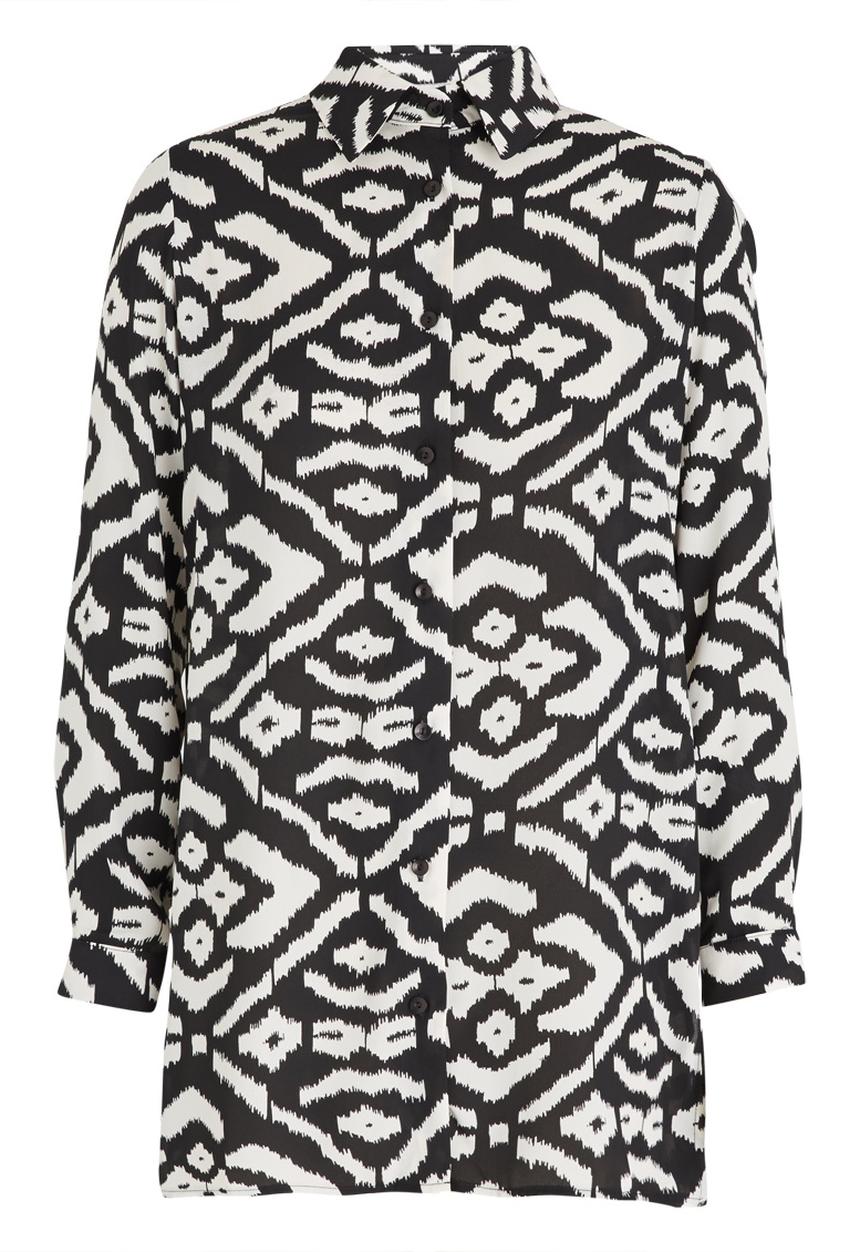 edit - Longer Length Shirt Black and White