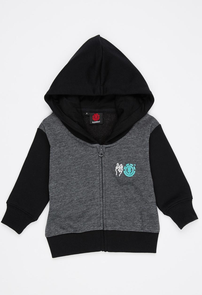 Element - Project Contrast Zip Thru Hood Mid Grey