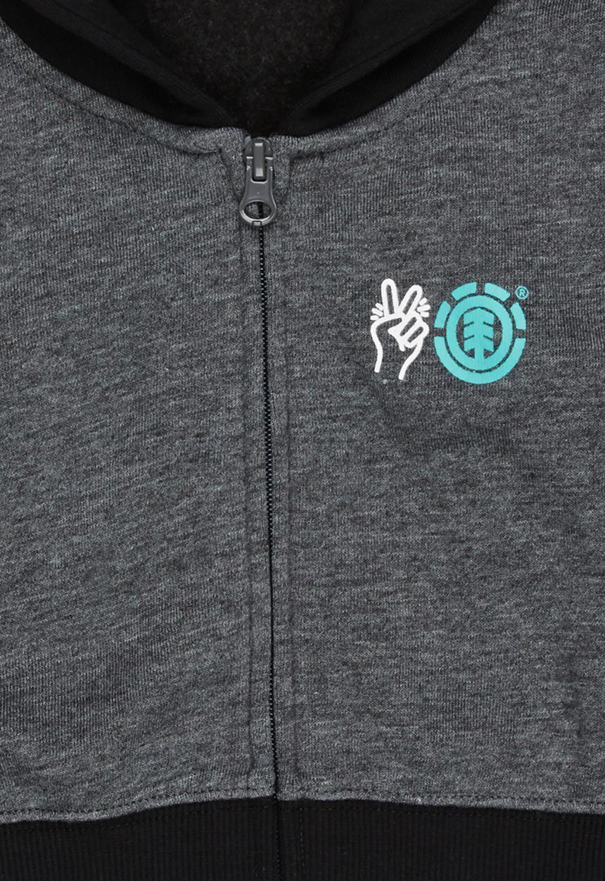 Element - Project Contrast Zip Thru Hood Mid Grey