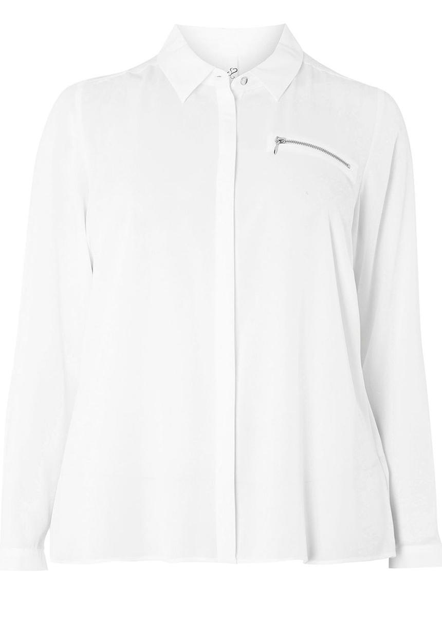 EVANS - Shirt with Back Pleat White