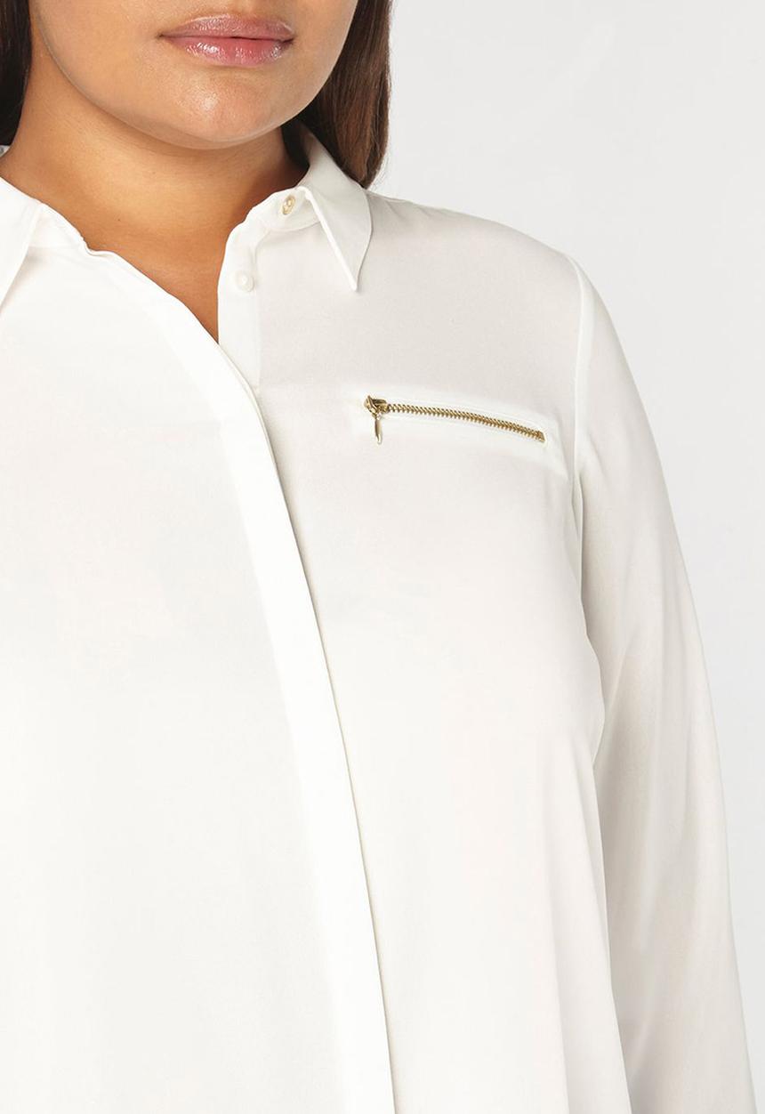 EVANS - Shirt with Back Pleat White