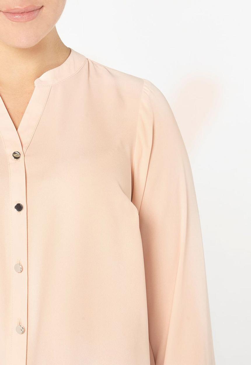 EVANS - Colour Block Shirt Pale Pink