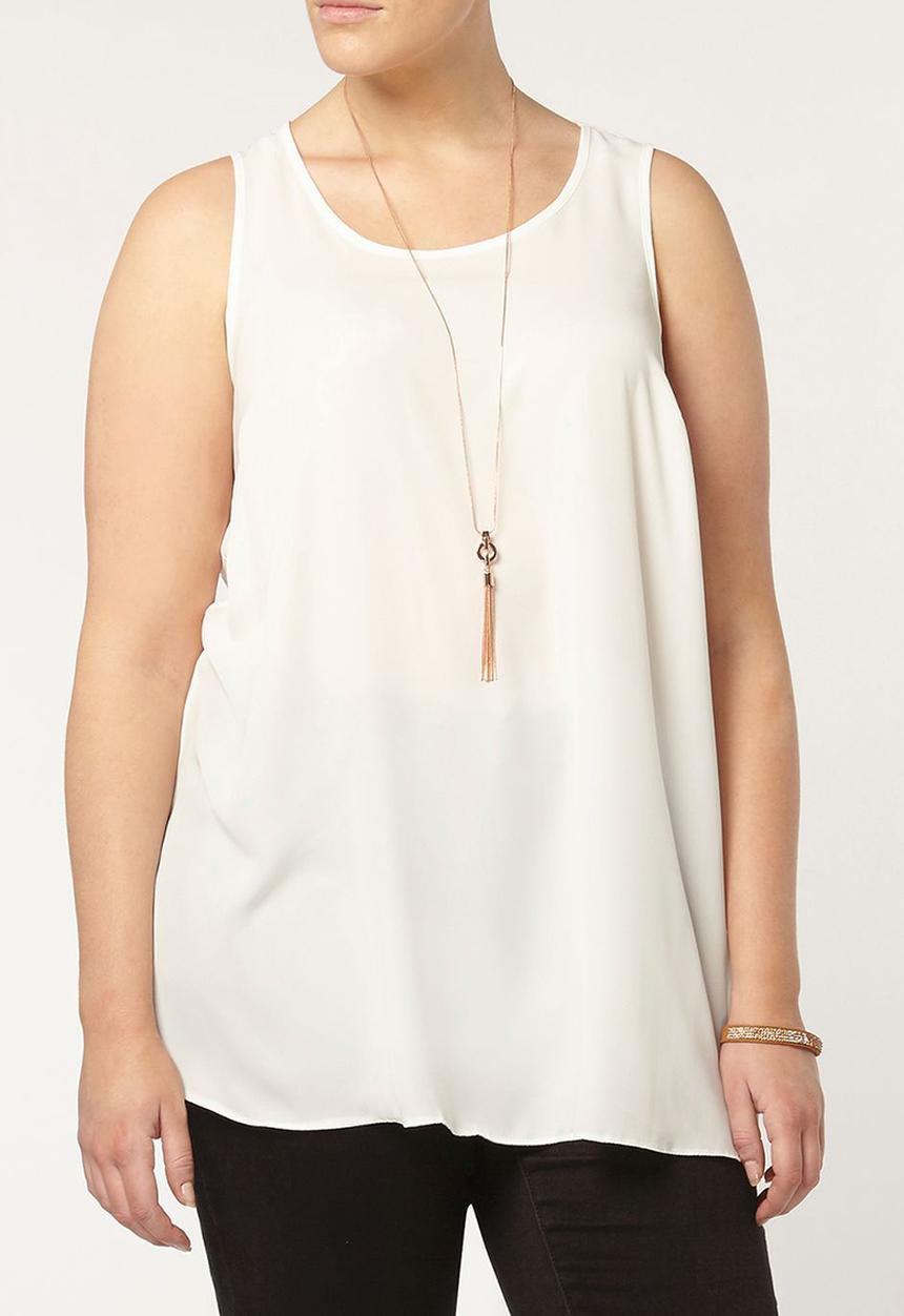 EVANS - Flowy Vest White
