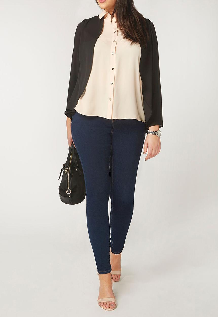 EVANS - 2-in-1 Shirt Pale Pink