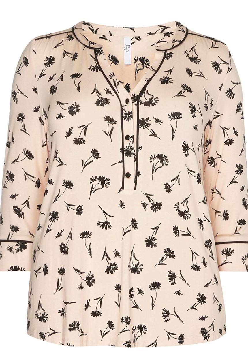 EVANS - Contrast Trim Shirt Pale Pink