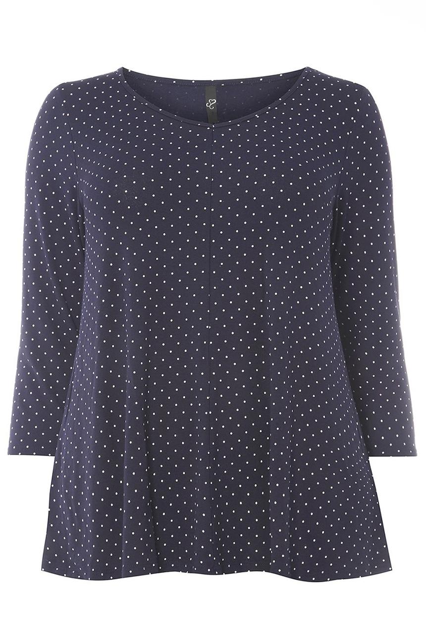 EVANS - Polka-dot Top Navy