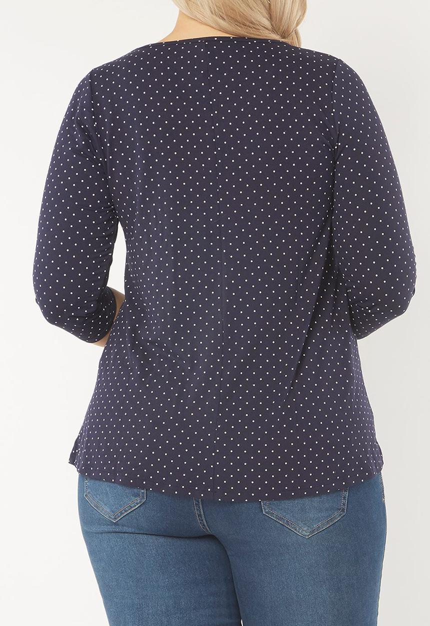 EVANS - Polka-dot Top Navy