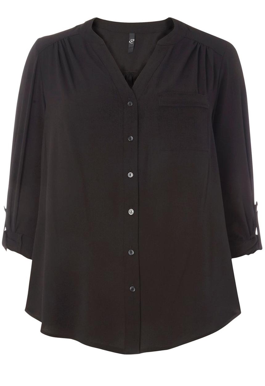 EVANS - 3/4 Sleeve Shirt Black