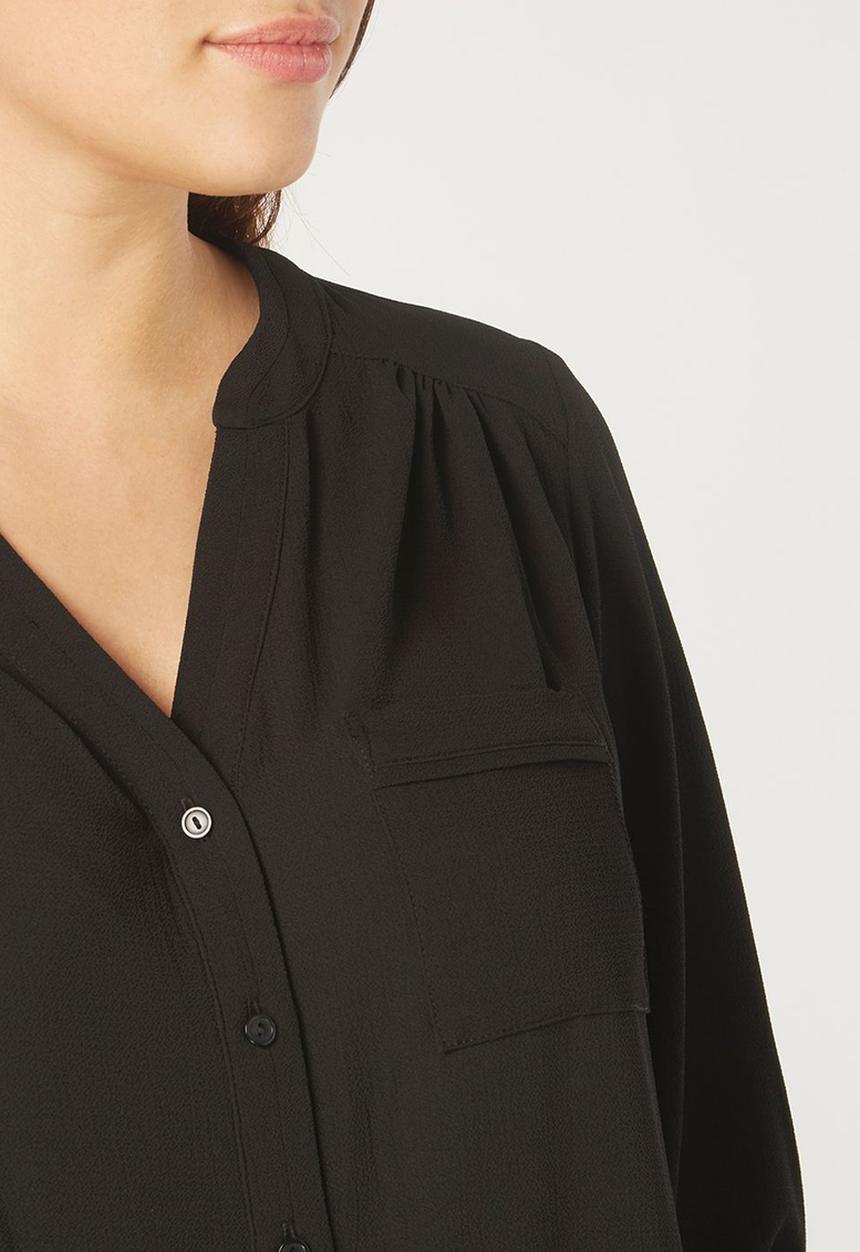 EVANS - 3/4 Sleeve Shirt Black