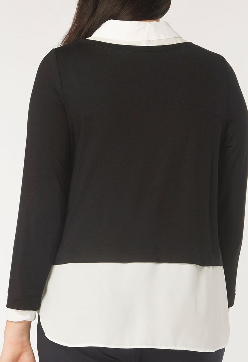 EVANS - 2-in-1 Shirt Black and White