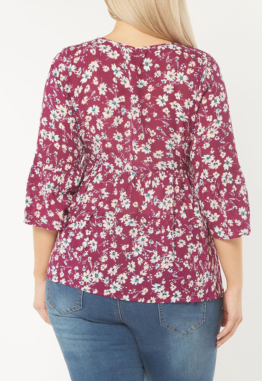 EVANS - Trim Detail Top Mid Purple