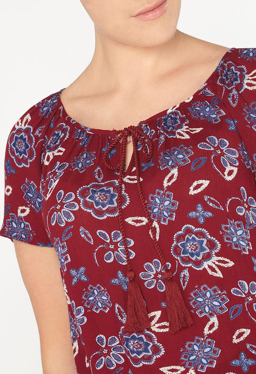 EVANS - Gypsy Blouse Red