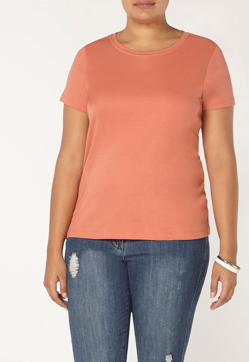 EVANS - Essential Round Neck T-shirt Orange