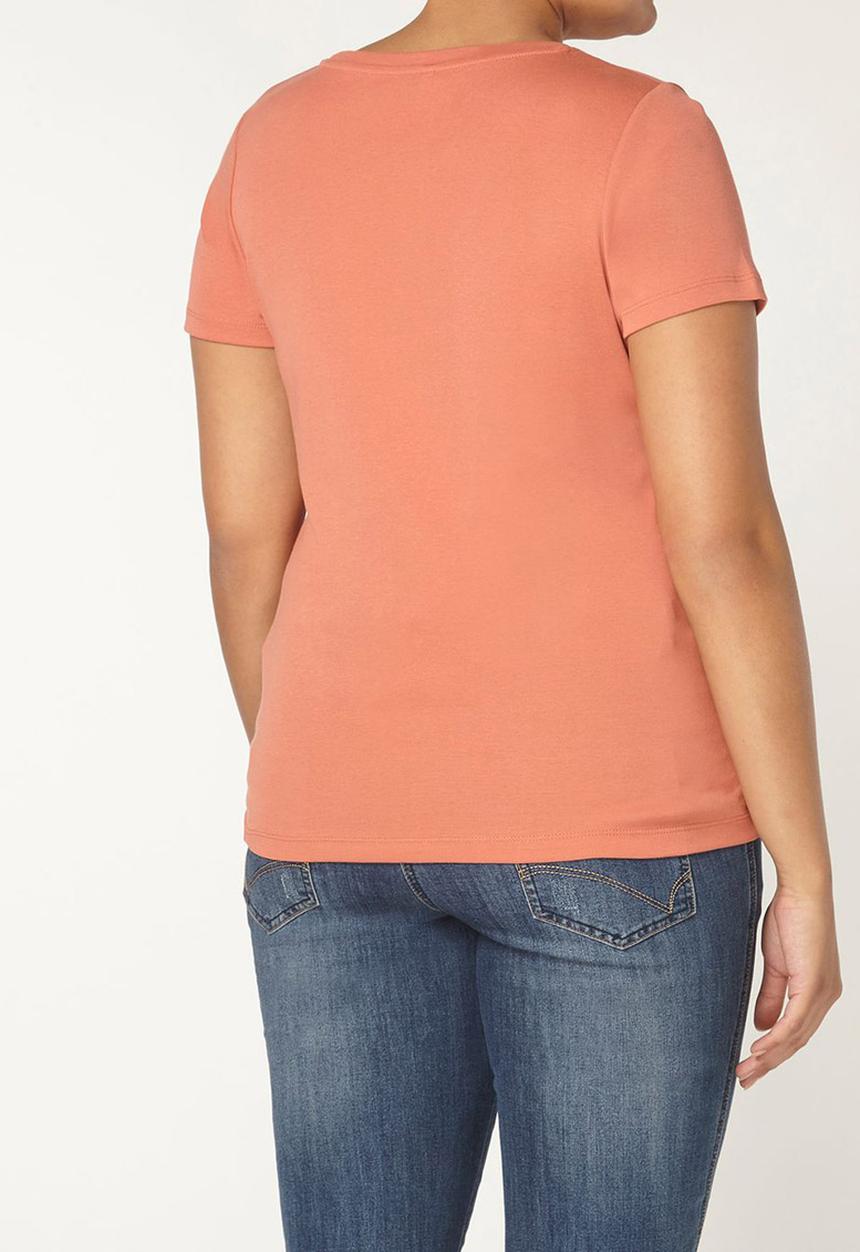 EVANS - Essential Round Neck T-shirt Orange