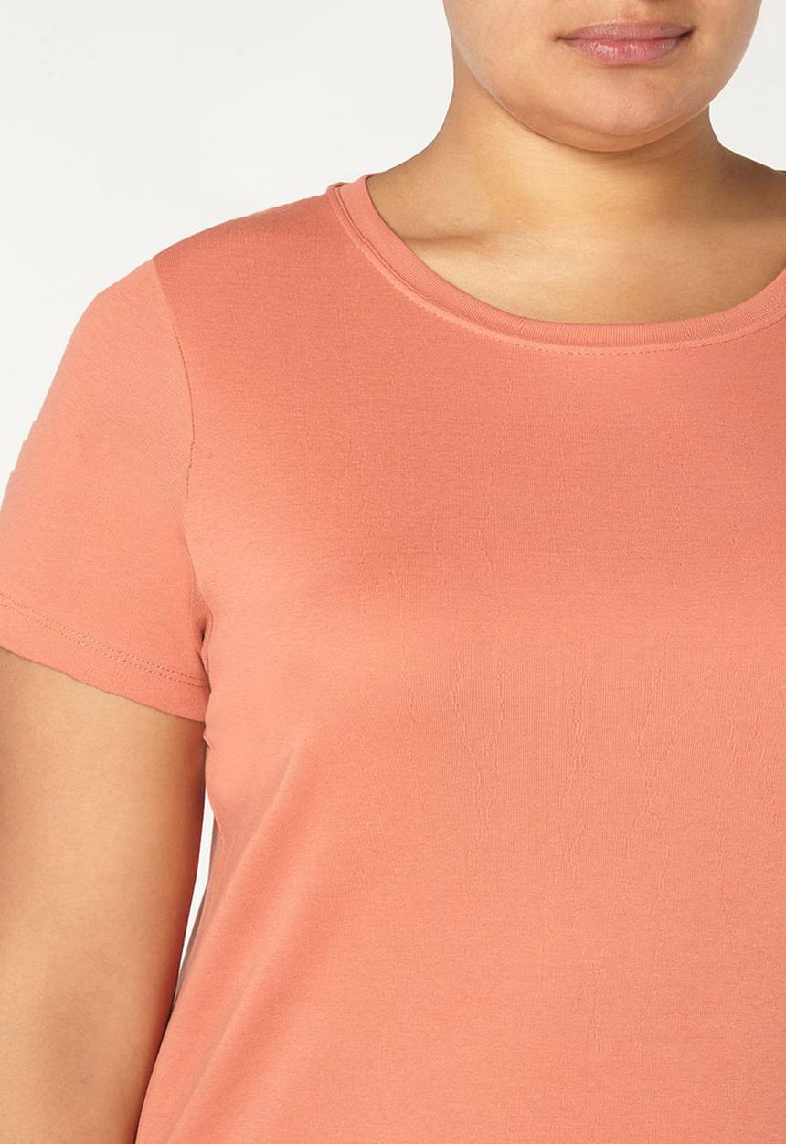 EVANS - Essential Round Neck T-shirt Orange